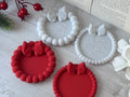 Bow Wreath Christmas Coaster