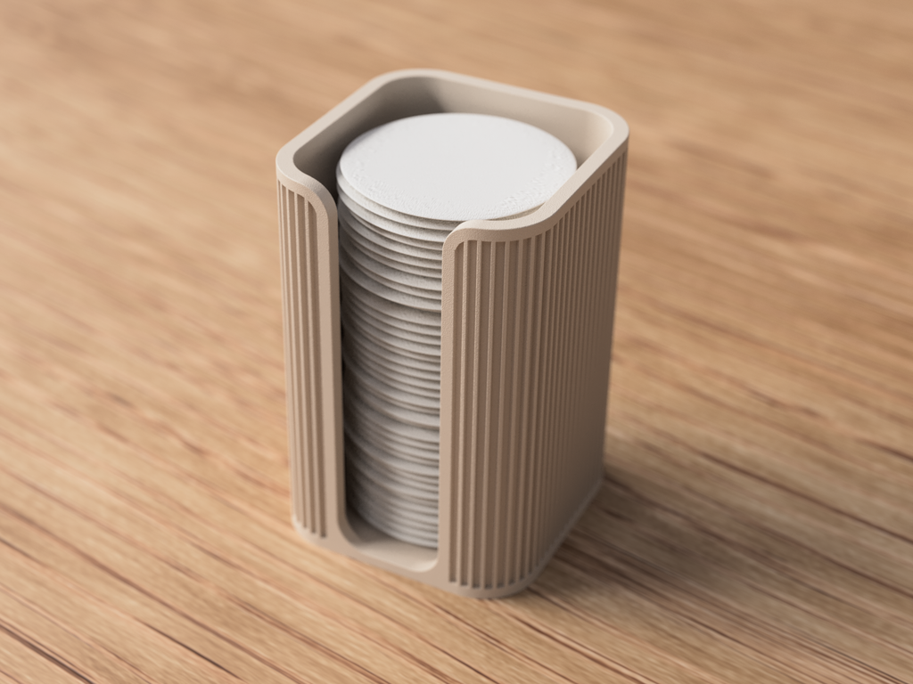 Ribbed Cotton Pad Holder